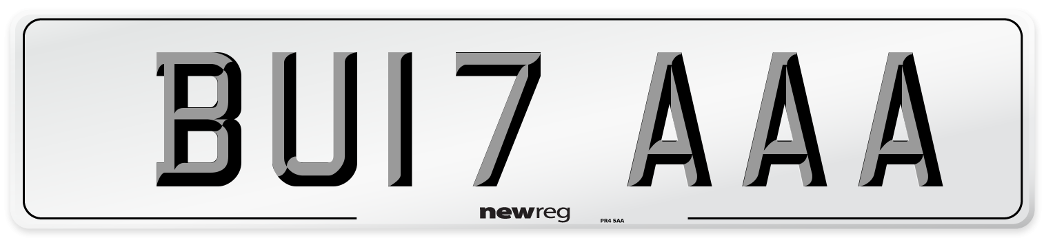 BU17 AAA Number Plate from New Reg